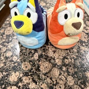 Blue and Orange Cartoon Character Slippers